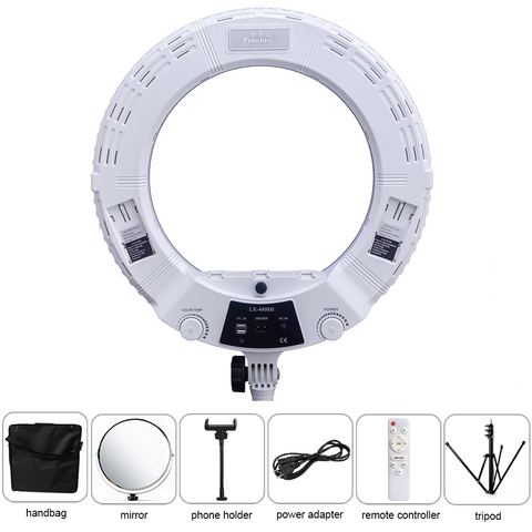 Yidoblo Warm & Cold Light LX-480SII Pro Beauty Studio LED Ring lamp SMD LEDS Video Light Lamp Makeup Lighting + stand (2M)+ bag ► Photo 1/6