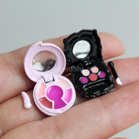 2PCS/SET 1/6 Scale Cute Miniature Dollhouse Blush + Lip Gloss Cosmetic for Barbies Blyth Doll Dressing Accessories Toy ► Photo 1/6