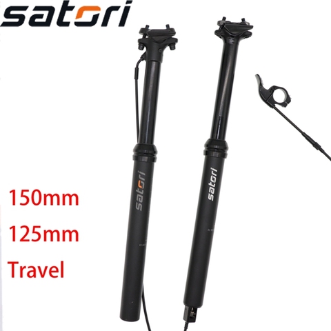 Satori height adjustable seatpost dropper 150mm seat post bike MTB Internal external cable routing 30.9mm 31.6mm remote control ► Photo 1/6