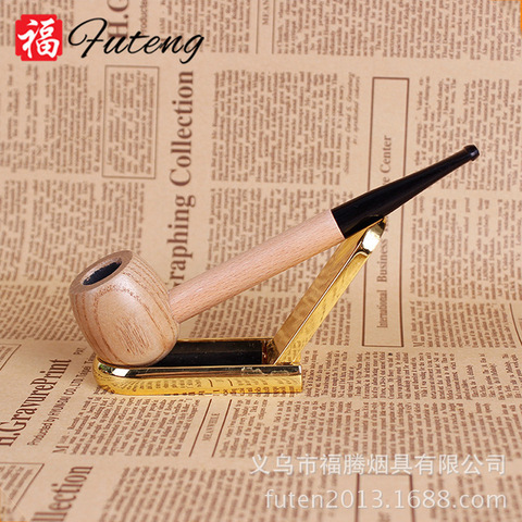 New Handmade Wooden Straight Smoking Pipe 15cm Vintage Traditional Tobacco Pipe Classic Durable Gift Cigarette Cigar Tube ► Photo 1/6