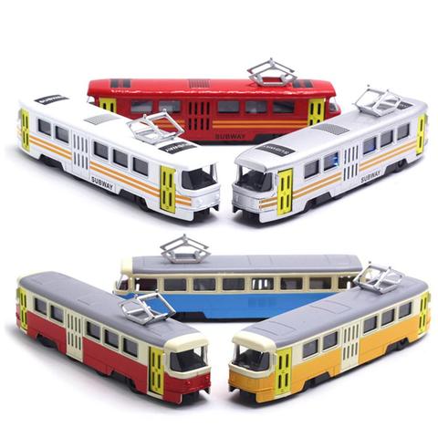 Classic Train Tram Diecast Pull Back Model with LED Music Developmental Kids Toy ► Photo 1/6