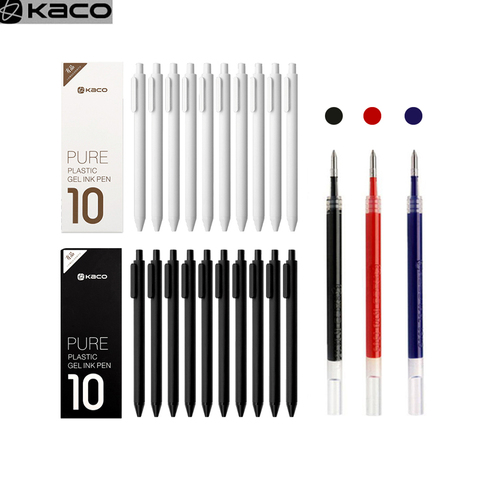 YOUPIN KacoGreen KACO 0.5mm Sign Pen Gel Pens Gal Ink Smooth Writing Durable Signing writing supplies Black Blue Refill ► Photo 1/6