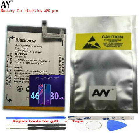 AVY A80 Pro Battery For Blackview A80 pro 6.49' Waterdrop 4680mAh Mobile phone Rechargeable Li-ion Batteries ► Photo 1/3