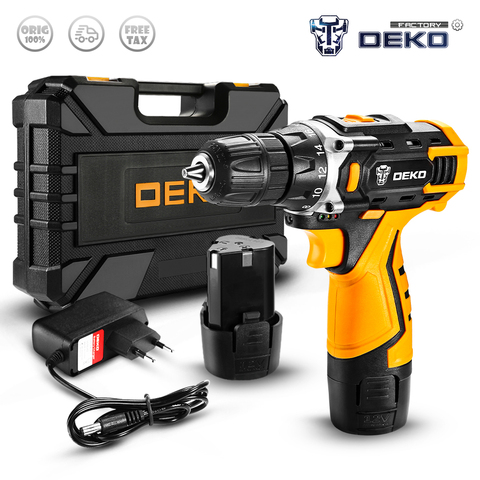 Factory Outlet DEKO Banger 12V Cordless Electric Drill Mini Wireless Power Driver DC Lithium-Ion Battery 3/8-Inch ► Photo 1/6