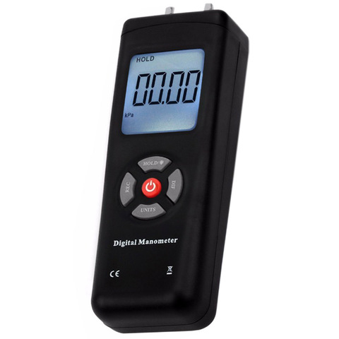 Portable Handheld Air Vacuum/Gas Pressure Gauge Meter Professional Digital Manometer 11 Units with Backlight +/-13.78kPa +/-2PSI ► Photo 1/6