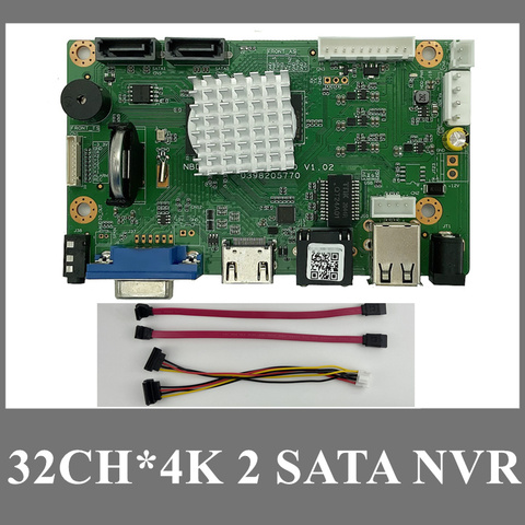 4PCS H.265 NVR 32CH*4K Network Digital Video Recorder H.265 2 SATA Max 14T Onvif CMS XMEYE Security SATA Motion Detetection ► Photo 1/6