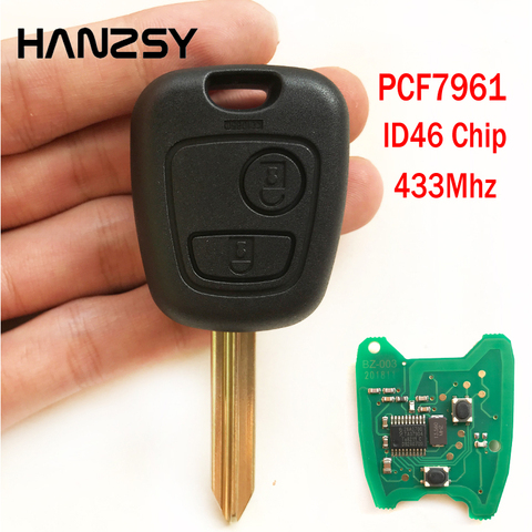 2 buttons Remote Key 433Mhz For Citroen Saxo Picasso Xsara Berlingo Complete Car Key with ID46 Chip PCF7961 SX9 Blade ► Photo 1/6