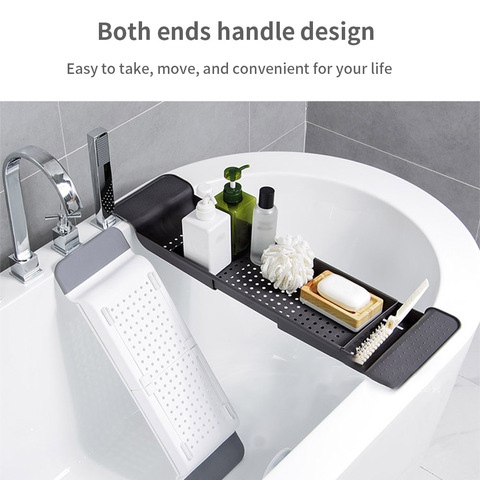 Buy Online Extendable Bathroom Shelf Bathtub Tray Shower Caddy Bamboo Bath Tub Rack Towel Wine Book Holder Storage Organization Accessories Alitools