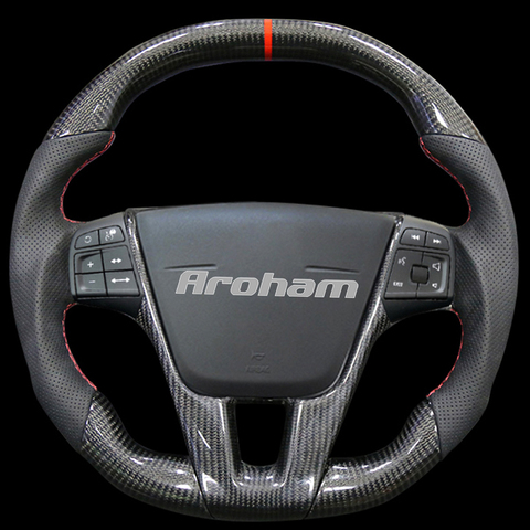Custom 100% Real Carbon Fiber Steering Wheel For Volvo S60 L XC60 V40 V60 XC60 S80 2015 2016 2017 2022 Car Accessories ► Photo 1/6