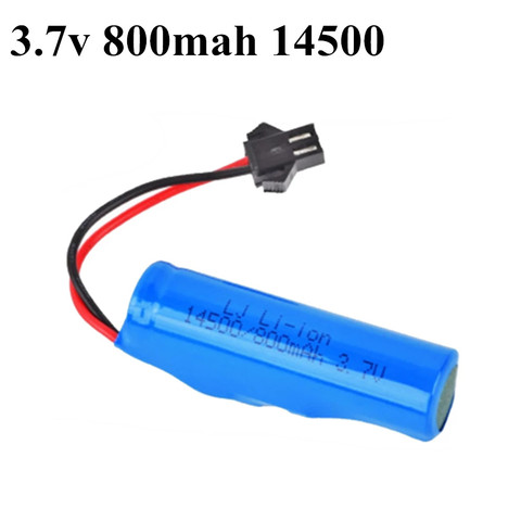 For JJRC C2 D828 RC Car Parts 14500 3.7v 800mAh Li-ion Battery SM-2P For RC Stunt Dump Car Toys Accessories 1pcs to 5pcs ► Photo 1/5