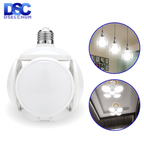 LED Bulb E27 40W Football UFO Lamp 360 degrees Folding Bulb AC 85-265V 110V 220V Lampada LED Spotlight Light Cold/Warm White ► Photo 1/6