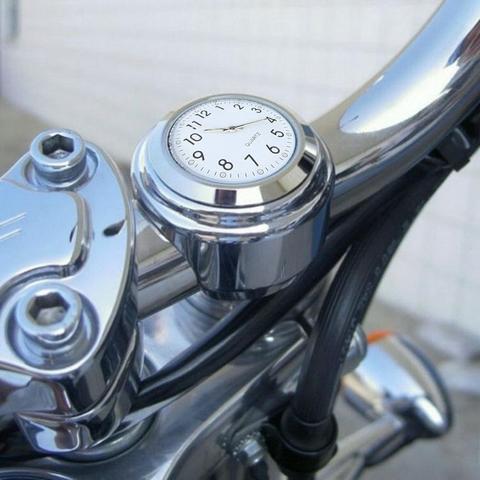 Universal Waterproof 7/8 Motorcycle Bike Handlebar Mount Clock Watch For Harley Honda Yamaha SUZUKI Black Silver ► Photo 1/6