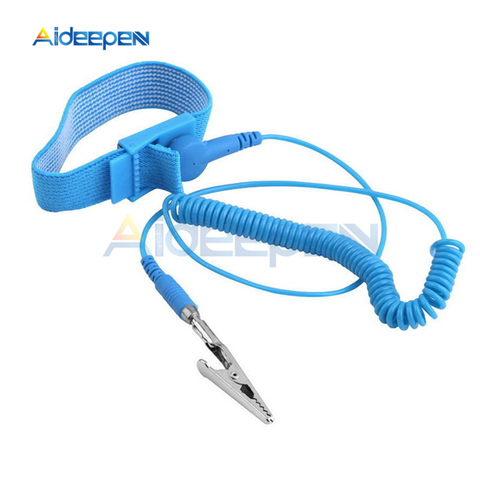 Adjustable Anti Static Bracelet Electrostatic ESD Discharge Cable Wrist Band Strap Hand Grounding Wire Cordless Wireless Clip ► Photo 1/5