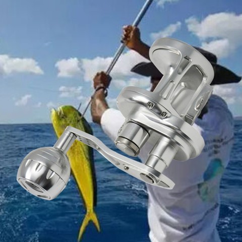 Jigging Reel Saltwater Trolling Reels Aluminum CNC Machined Slow 25-30kg TA100-500 Series Gear Ratio 4.9:1 Right Handle Wheels ► Photo 1/6