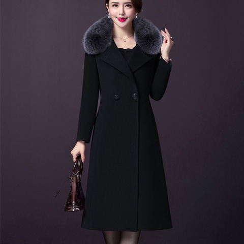 High-quality Fashion Woolen Coat Women Autumn Winter Medium-length Korean style Casual Women Woolen Coat Outerwear JK286 ► Photo 1/6