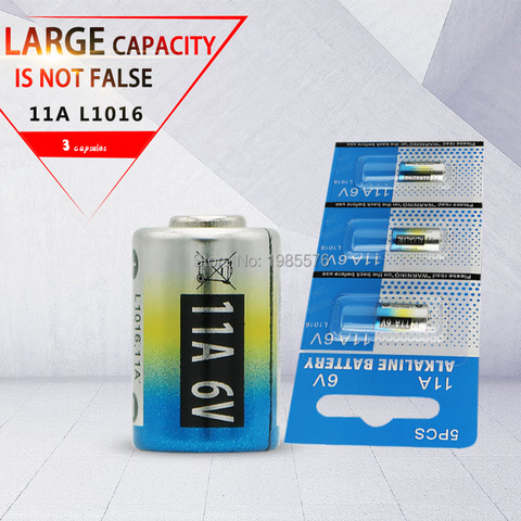 3pcs/lot 6V Alkaline dry batteries 11A MN11 L1016 Long last power battery for Laser pen reading pen remote controls ► Photo 1/5