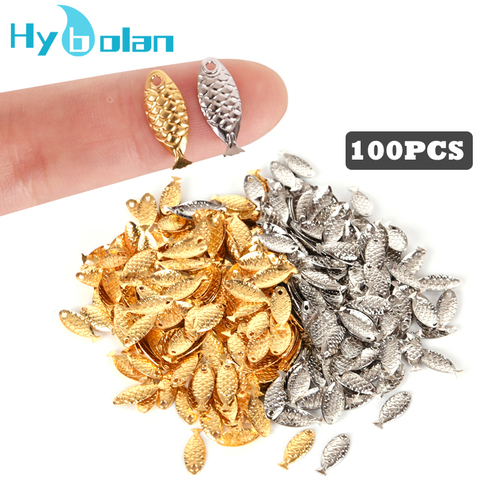 Fishing Sequin Noise Silver Gold 100Pcs Metal Copper Spinner Lure Tackle Spoon Accessory Not Hurt Line Smooth DIY tool ► Photo 1/6