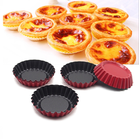 8-Pack Tart Mold Chrysanthemum Cup Fruit Tarts Mold Fruit Pie Pan Cake Mold Non-Stick Pan ► Photo 1/4