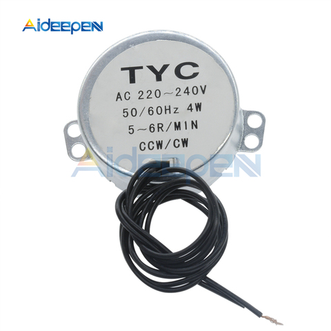 TYC-50 AC 12V AC 220-240V 50/60Hz 4W Synchronous Motor 5-6RPM Robust Torque CW/CCW ► Photo 1/6