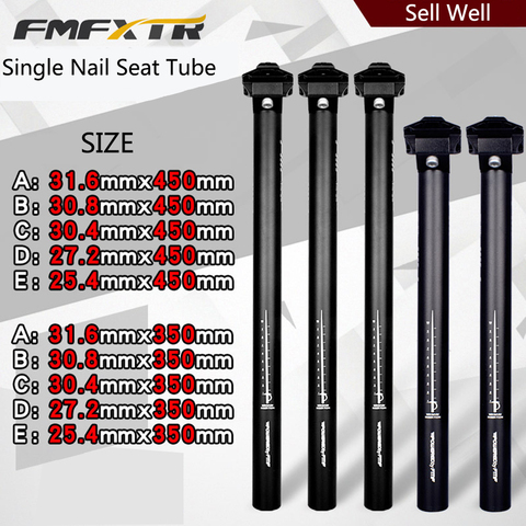 Bicycle seatpost 25.4 27.2 28.6 30.9 31.6 350/450mm Long fixed gear MTB Mountain Road Bike Extension Seat post Tube Saddle pole ► Photo 1/6