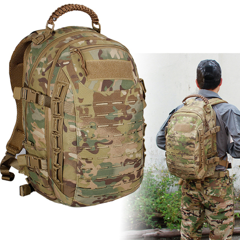 Tactical Military Backpack Hiking Outdoor Hunting Bag EDC Tactical Gears Laser Cut Molle PALS Multicam Bag 25L Camping Sport Bag ► Photo 1/6