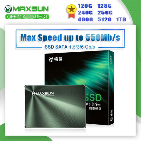 MAXSUN SSD 240 GB 480 GB Laptop Internal Solid State Drives Desktop 120GB 128GB 256GB Solid 520MB/s 1TB SATA Three-year Warranty ► Photo 1/6