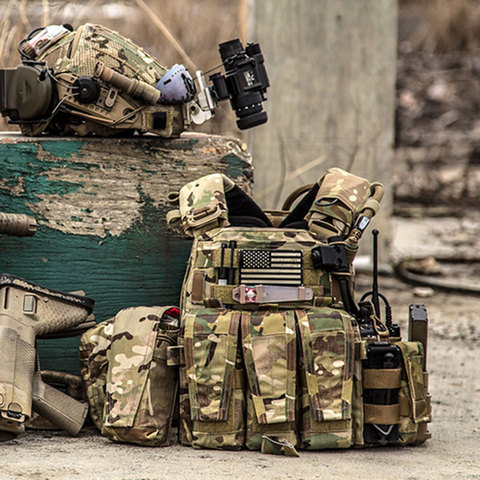 CP 500D CORDURA Triple Mag Pouch AVS JPC2.0 Front Panel Triple Magazine Pouch Tactical Bag - Multicam ► Photo 1/6