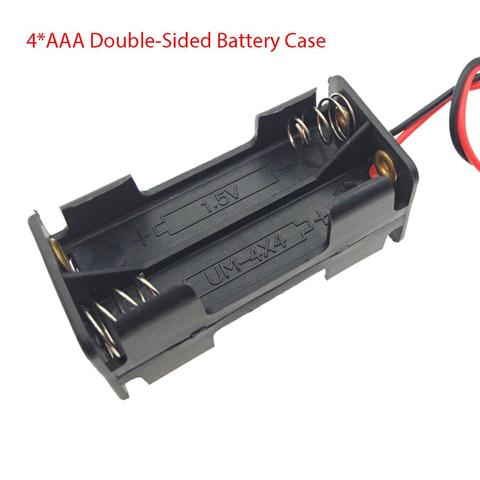 2-slot 4 x AAA Double-sided Battery Back To Back Holder Case Box Storage With Wire Leads ► Photo 1/4