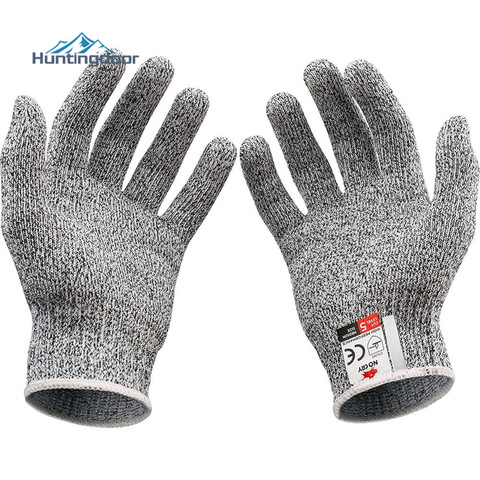 Cut Resistant Gloves hunting gloves Ambidextrous Food Grade Cycling Protection Level 5 Protection Size Extra Large ► Photo 1/6