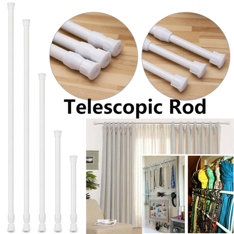 Multi Purpose Adjustable Curtain Telescopic Pole Spring Load Extendable Sticks Hanging Rods Loaded Hanger Bathroom Product ► Photo 1/6