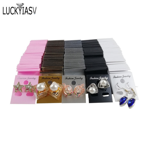 100Pcs Earring Plastic Display Cards Ear Stud Hang Holder Tag Jewelry Display earrings display cards ► Photo 1/6