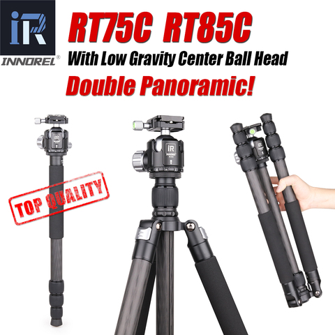 INNOREL RT75C/85C Professional Carbon Fiber Tripod Monopod add 360 Panoramic Low Gravity Center Ballhead For Digital Dslr Camera ► Photo 1/6