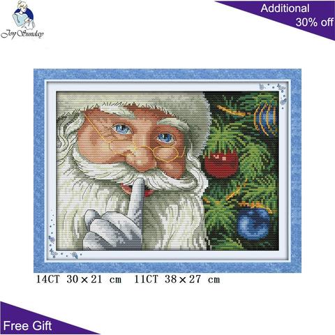 Your Gift Santa Claus Cross Stitch R308(3) 14CT 11CT Counted and Stamped Home Decoration Happy Christmas Cross Stitch kits ► Photo 1/6