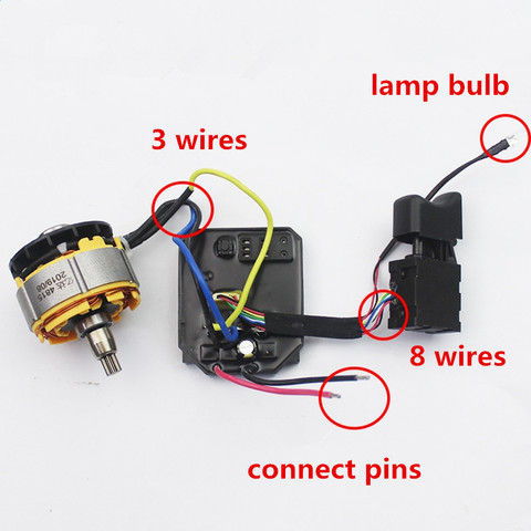 1pc For 2106 169 Electric Wrench Switch Motor control panel Parts Brushless lithium electricity Wrench motor assembly Switch ► Photo 1/5