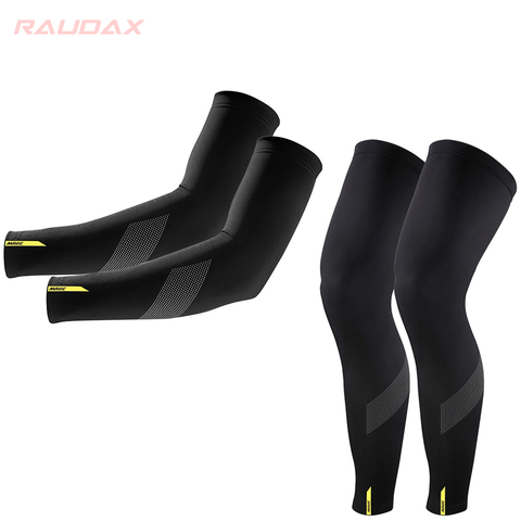 Pro Team MAVIC Cosmic Leg Warmers Black UV Protection Cycling Arm Warmer Breathable Bicycle Running Racing MTB Bike Leg Sleeve ► Photo 1/6