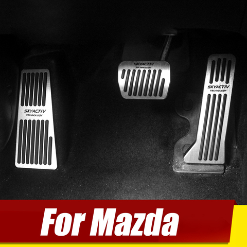 For Mazda 2 3 6 CX-5 CX5 CX-3 2017 2022 CX-8 CX-9 Axela ATenza Car Accelerator Footrest Pedal Brake Clutch Pad Accessories ► Photo 1/6