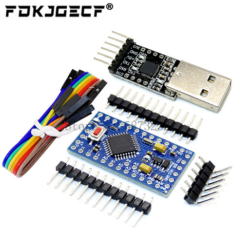 1PCS 6pin CP2102 USB 2.0 to TTL UART Module + 1PCS Pro Mini Module Atmega328 5V 16M For Arduino Compatible With Nano ► Photo 1/5