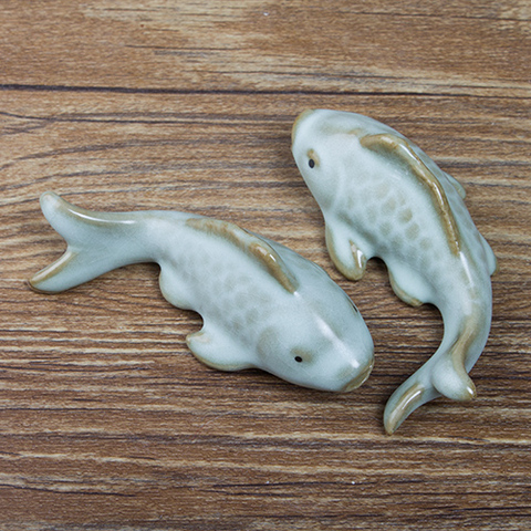 The Ru Kiln Iln Carp Mini Clay Tea Pet Ceramic Tea Decoration Lovely Porcelain Living Room Figurines & Miniatures for Home Decor ► Photo 1/6