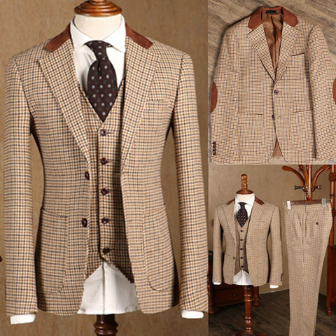 2022 Three-Piece Suit for Men Slim fit Groom Wedding Tuxedo Prom Wedding Business Men Suit Jacket Vest with Pants ► Photo 1/6