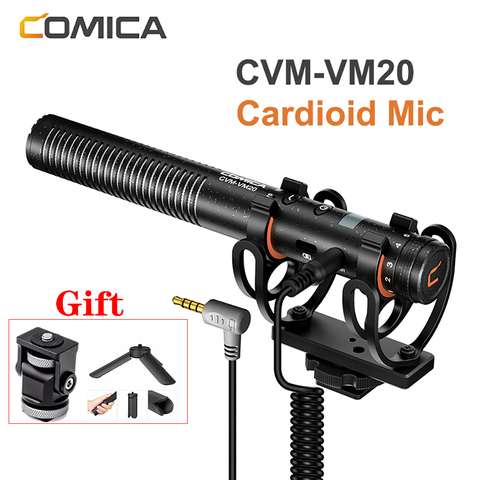 COMICA CVM-VM20 Microphone 3.5mm Super Cardioid Condenser Video Interview Mic For Smartphone DSLR Camera ► Photo 1/6