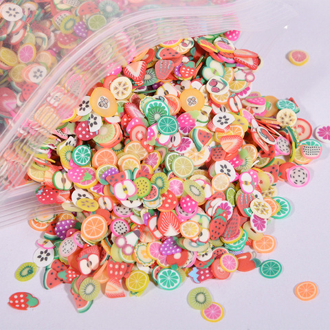1000pcs/Bag 3D Tiny Cute Nails Decorations Art Accessories Star/Cartoon/Flower/Fruit/Feather Slices Slicing Nail ► Photo 1/6