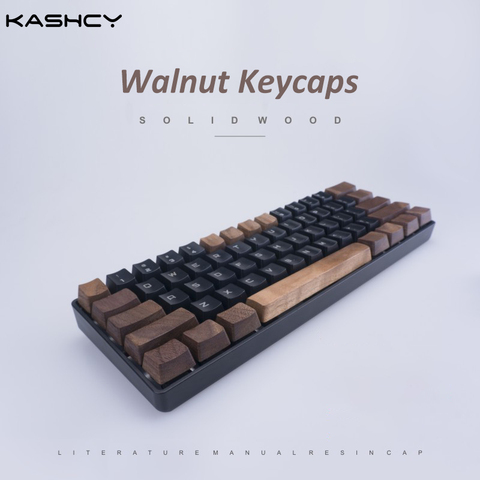 Kashcy wood keycap for mechanical keyboard walnut solid wooden keycaps spacebar Esc Cherry mx OEM ► Photo 1/6