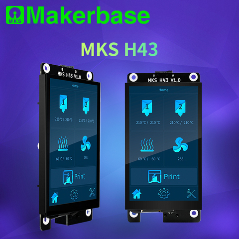 Makerbase MKS H43 V1.0 smart display controller 3d printer parts 4.3 inch IPS LCD 800*480 HD capacity touch screen for Marlin2.x ► Photo 1/6
