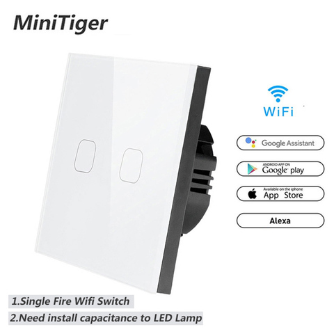 Eu Smart Wifi Light Switches Touch Wall Switch  Touch Switch Wifi Ewelink  - Wifi - Aliexpress