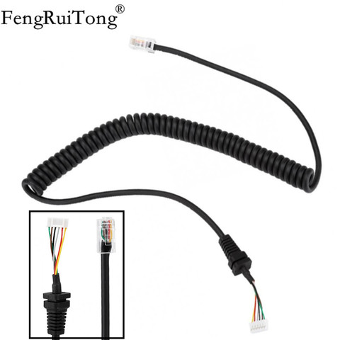 Car Hand Speaker Microphone Replacement Mic Cables Cord Wire For YAESU MH-48A For Car Radio Talkie Walkie Telephone Spring Line ► Photo 1/3