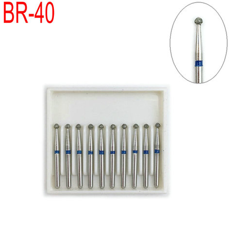 10pcs Hot Sale Dental Diamond FG High Speed Burs for Polishing Teeth Smoothing Dentistry Instrument BR-40 ► Photo 1/4