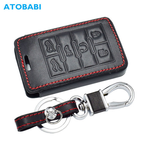 ATOBABI Leather Car Key Cover Cases Remote FOB For Cadillac Escalade SRX XTS ATSL SLS CTS STS ATS BLS Key Case Keyless Entry ► Photo 1/6