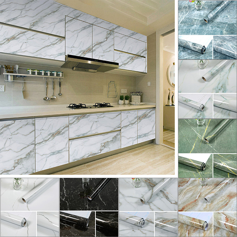 3M/5M/10M Kitchen Marble Contact Paper PVC Wall Stickers Marble Countertop Stickers Bathroom Self Adhesive Waterproof Wallpaper ► Photo 1/6