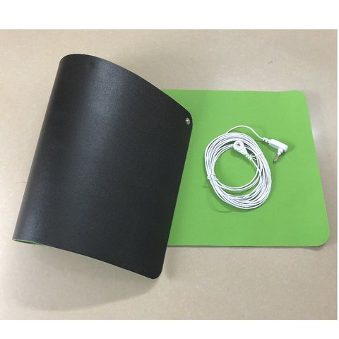 EARTHING mouse pad Black Technology  conductive Mat 23*25cm with 5meter grounding cord ► Photo 1/6