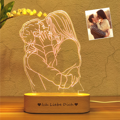 Personalized Custom Photo 3D Lamp Photo&Text Custom Night Light Wedding Anniversary Birthday Mother's Day Father's day Gift ► Photo 1/6